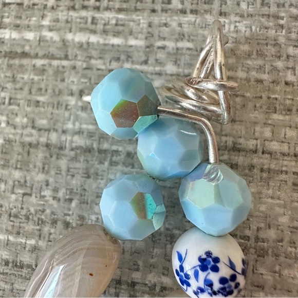 Assemblage Art OOAK Elegant Multicolor Beaded Pendant Necklace 1600Y - Picture 5 of 9